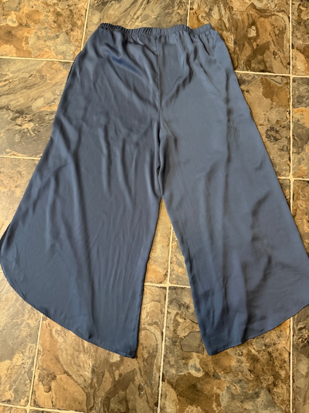 UpWest Flowing Wide-Leg Split Hem Pants in Slate - Picture 4 of 4